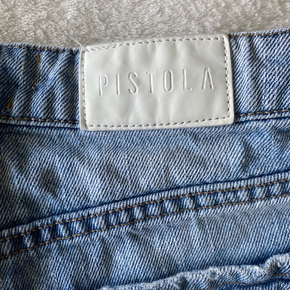 Pistola Two Tone Distressed Denim Shorts - Picture 10 of 15